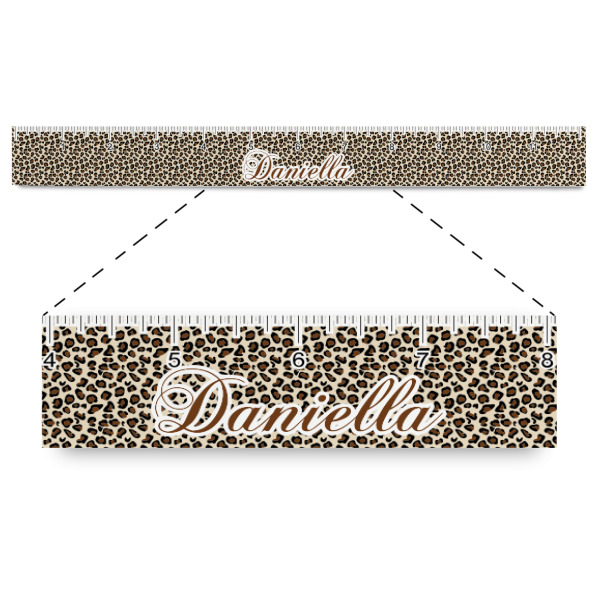 Custom Leopard Print Plastic Ruler - 12" (Personalized)