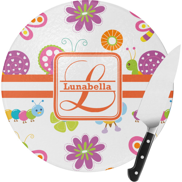 Custom Design Your Own Round Glass Cutting Board - Small