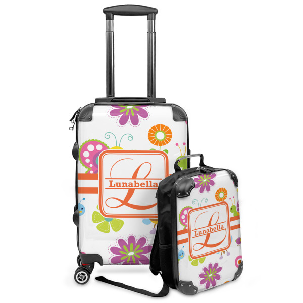 Custom Leopard Print Kids 2-Piece Luggage Set - Suitcase & Backpack (Personalized)