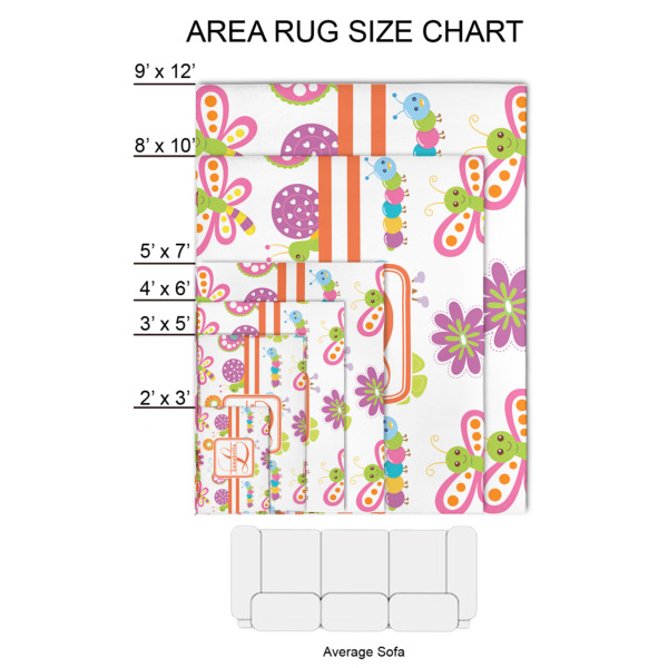 Custom Design - 2'x3' Indoor Area Rugs - Size Chart