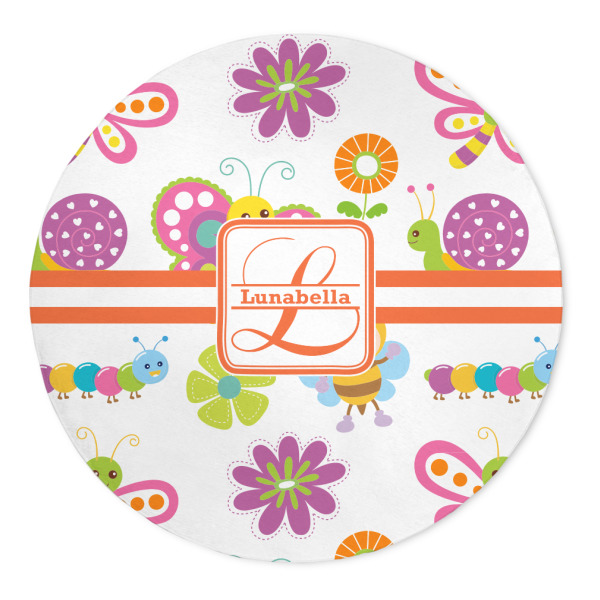 Custom Leopard Print 5' Round Indoor Area Rug (Personalized)