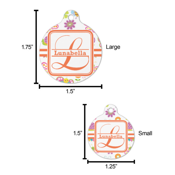Custom Design - Round Pet ID Tag - Comparison Scale