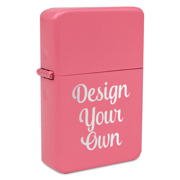 Custom Design - Windproof Lighters - Pink - Front/Main