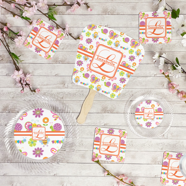 Custom Design - Party Supplies Combination Image - All items - Plates, Coasters, Fans