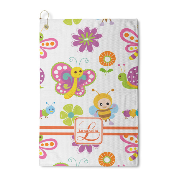 Custom Leopard Print Waffle Weave Golf Towel (Personalized)