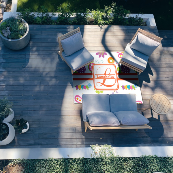 Custom Design - 5'x7' Patio Rug - In context