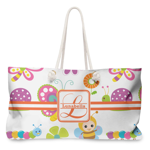 Custom Leopard Print Large Tote Bag with Rope Handles (Personalized)