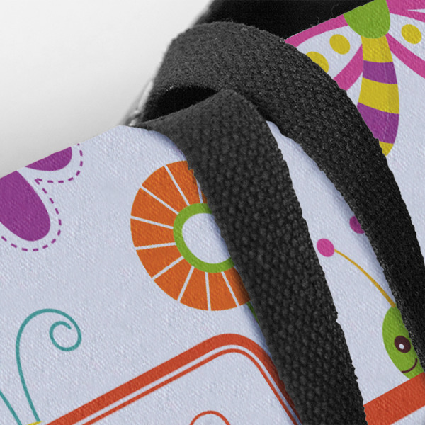 Custom Design - Closeup of Tote w/Black Handles