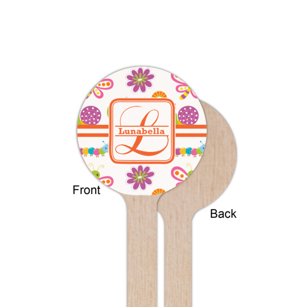 Custom Design - Wooden 6" Stir Stick - Round - Single Sided - Front & Back