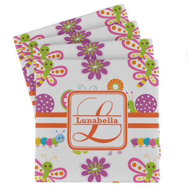 Custom Leopard Print Absorbent Stone Coasters - Set of 4 (Personalized)