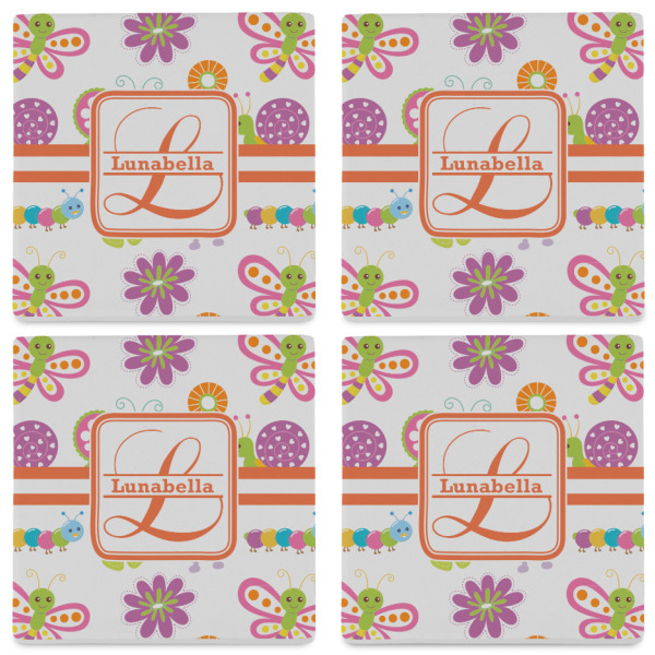 Custom Design - Set of 4 Stone Coasters - See All 4 View