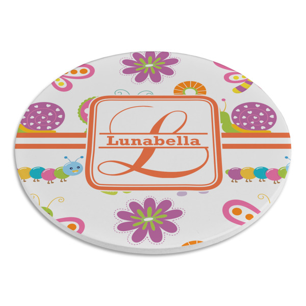 Custom Design - Round Stone Trivet - Angle View