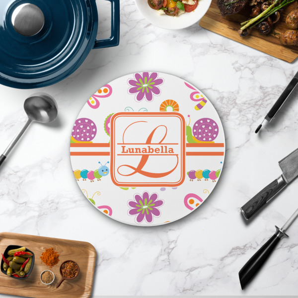 Custom Design - Round Stone Trivet - In Context View