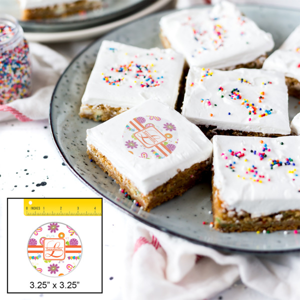 Custom Design - Printed Icing Circle - Large - In Context