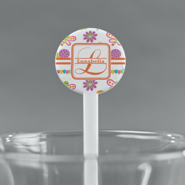 Custom Design - White Plastic 7" Stir Stick - Round - Main