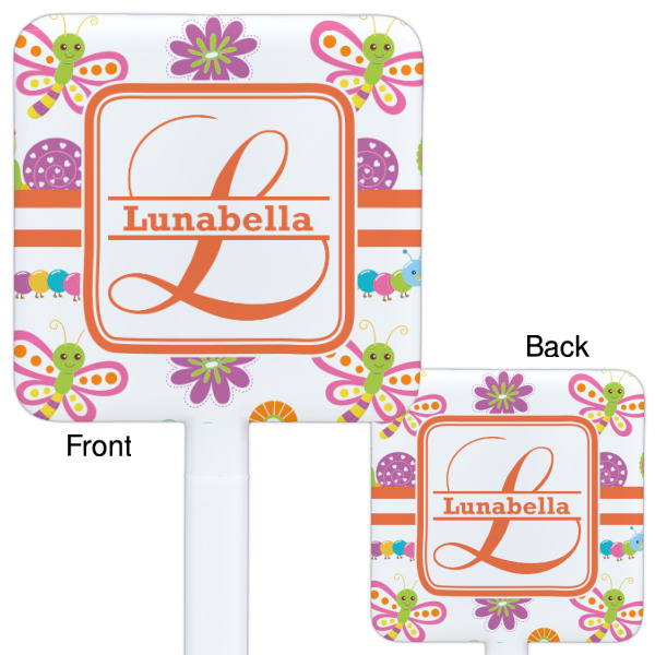 Custom Design - White Plastic Stir Stick - Double Sided - Front & Back