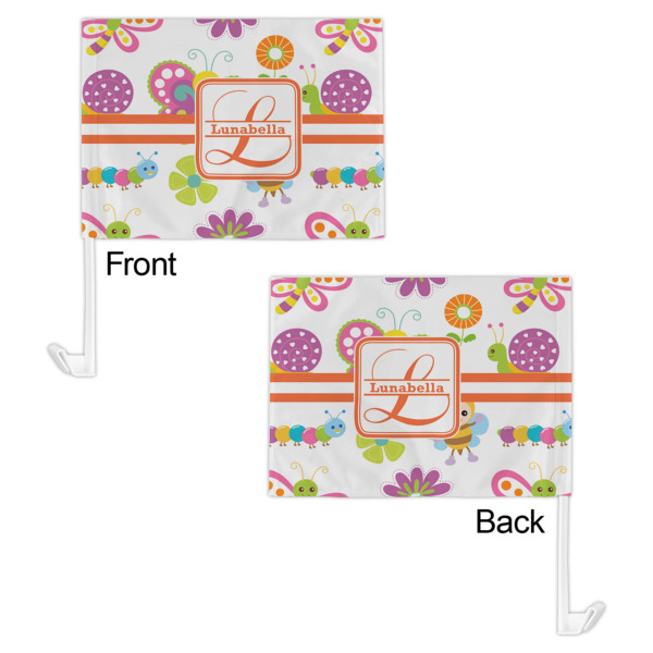 Custom Design - Car Flag - 11" x 8" - Front & Back View