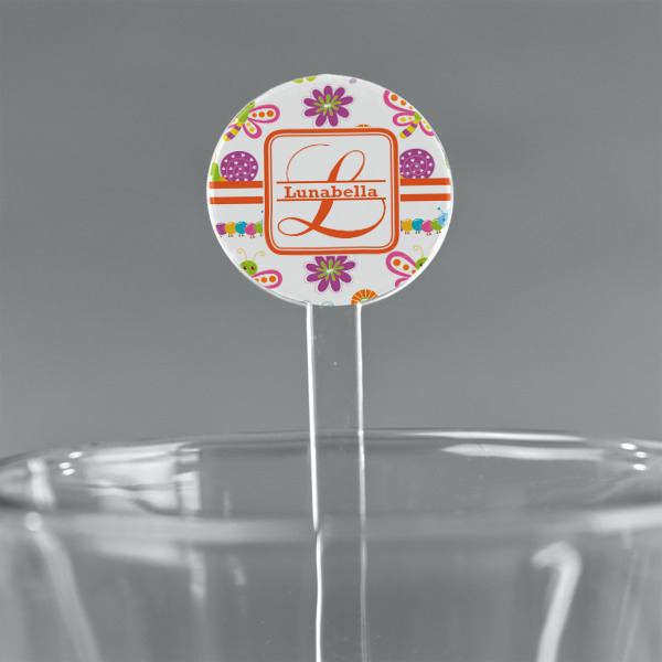 Custom Design Your Own 7" Round Plastic Stir Sticks - Clear