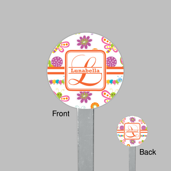 Custom Design - Clear Plastic 7" Stir Stick - Round - Front & Back