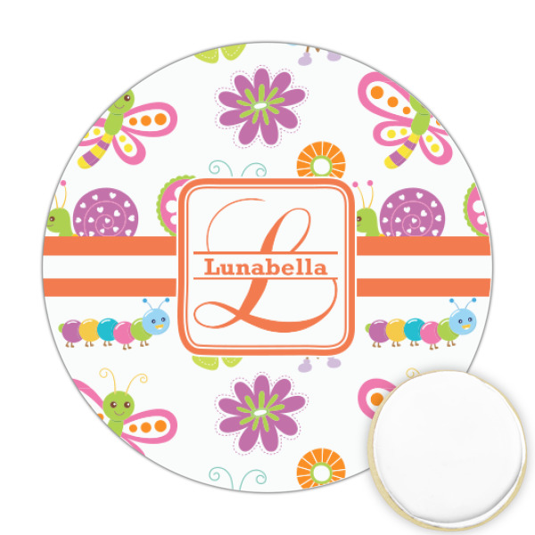 Custom Leopard Print Printed Cookie Topper - Round (Personalized)