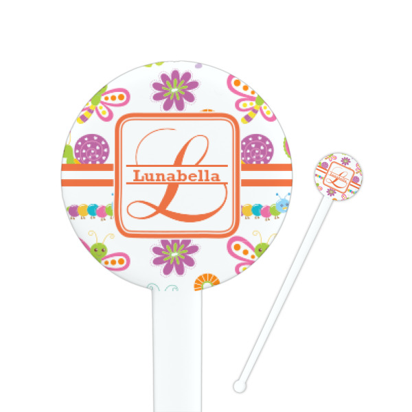 Custom Leopard Print Round Plastic Stir Sticks (Personalized)