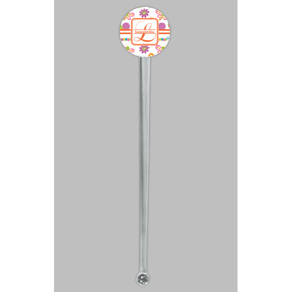 Custom Design - Clear Plastic 7" Stir Stick - Round - Single Stick
