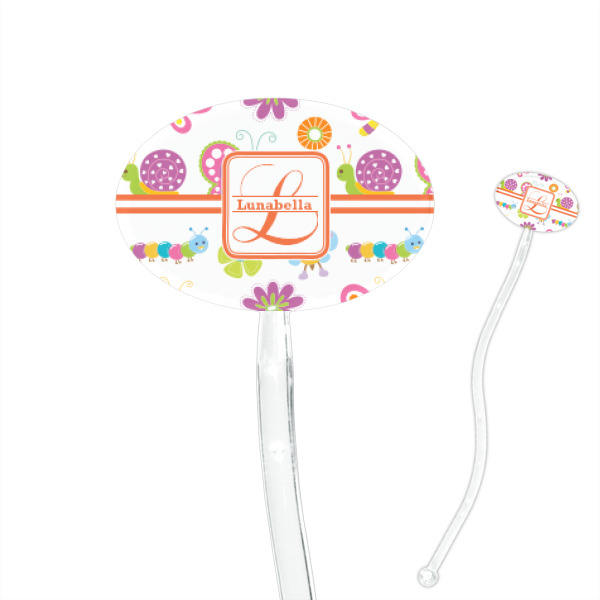 Custom Design Your Own 7" Oval Plastic Stir Sticks - Clear