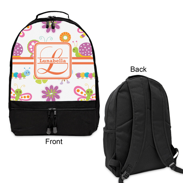 Custom Design - Large Backpack - Black - Front & Back View