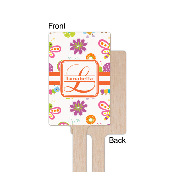 Custom Design - Wooden 6.25" Stir Stick - Rectangular - Single - Front & Back