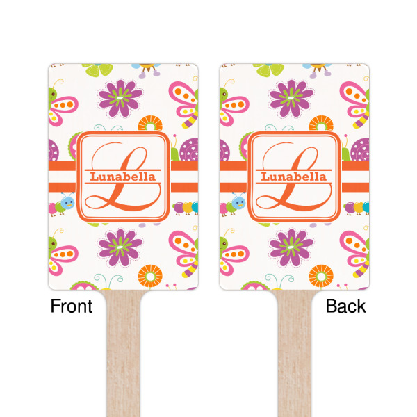 Custom Design - Wooden 6.25" Stir Stick - Rectangular - Double Sided - Front & Back