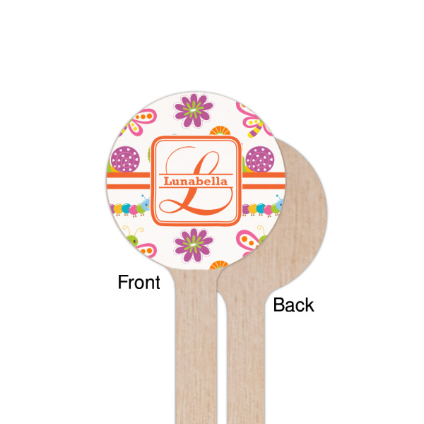 Custom Design - Wooden 7.5" Stir Stick - Round - Single Sided - Front & Back