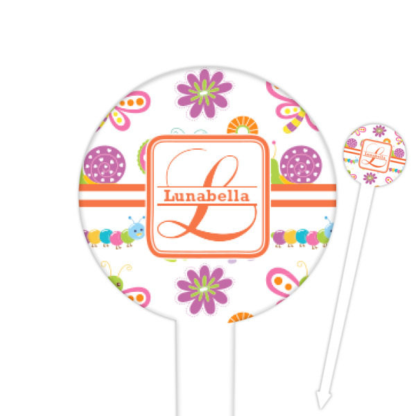 Custom Leopard Print Round Plastic Food Picks (Personalized)