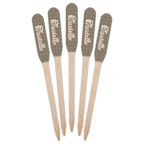Custom Design - Wooden Food Pick - Paddle - Fan View