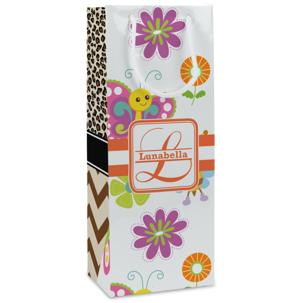 Custom Leopard Print Wine Gift Bags (Personalized)