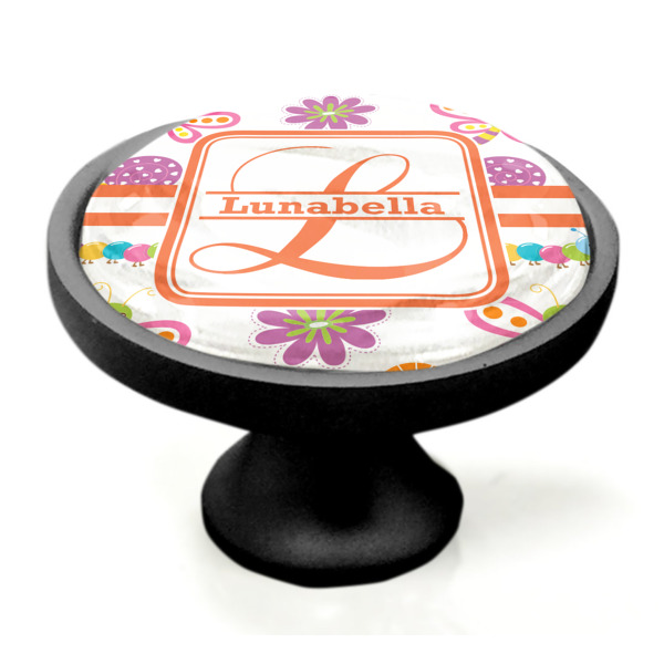 Custom Design - Black Custom Cabinet Knob (Side)