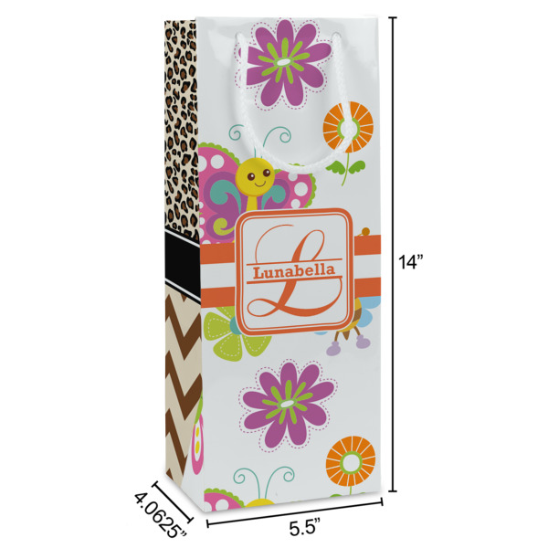 Custom Design - Wine Gift Bag - Dimensions