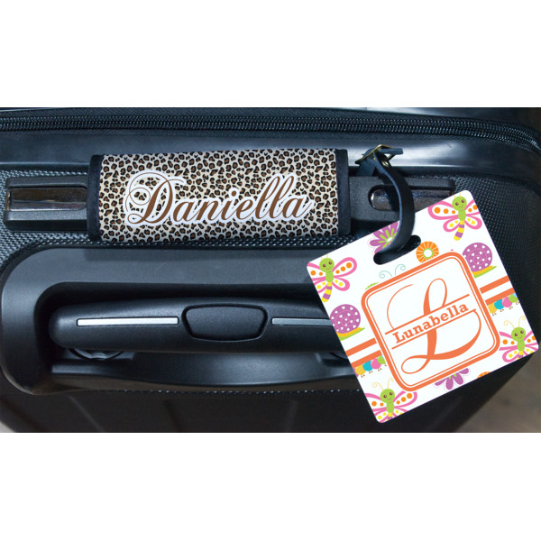 Custom Design - Square Luggage Tag & Handle Wrap - In Context