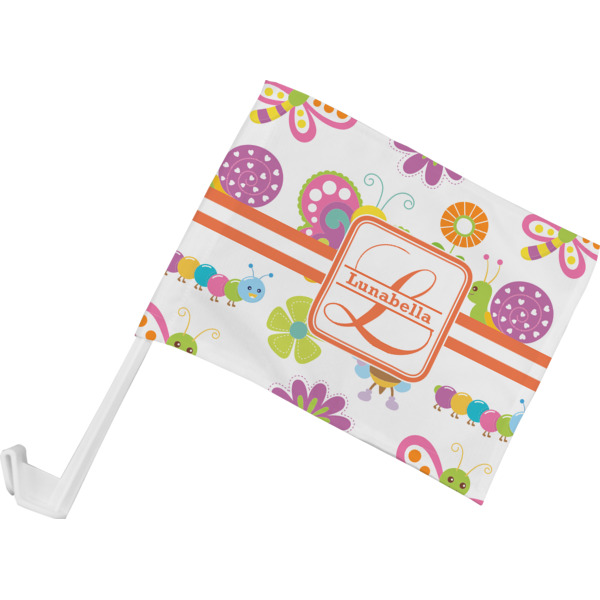 Custom Leopard Print Car Flag - Small w/ Name and Initial