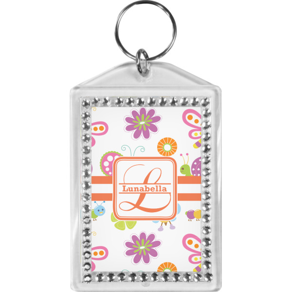 Custom Leopard Print Bling Keychain (Personalized)