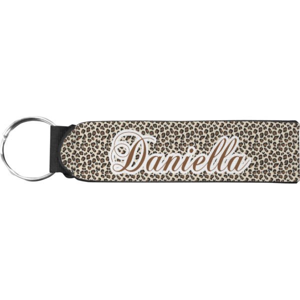 Custom Leopard Print Neoprene Keychain Fob (Personalized)