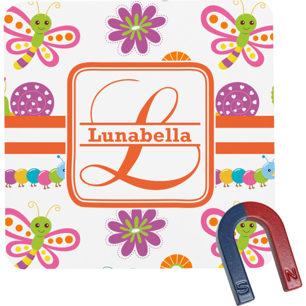 Custom Leopard Print Square Fridge Magnet (Personalized)