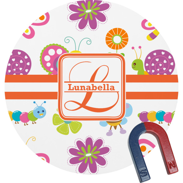 Custom Leopard Print Round Fridge Magnet (Personalized)