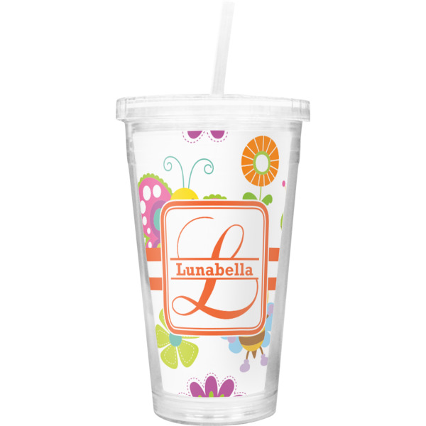 Custom Design Your Own Double Wall Tumbler with Straw