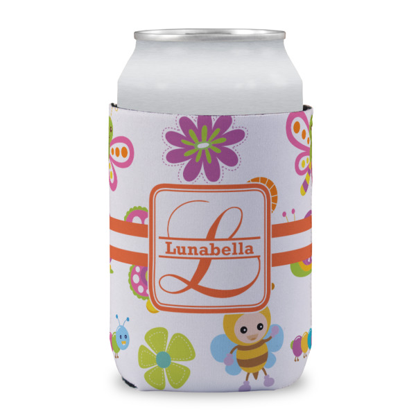 Custom Leopard Print Can Cooler (12 oz) w/ Name and Initial