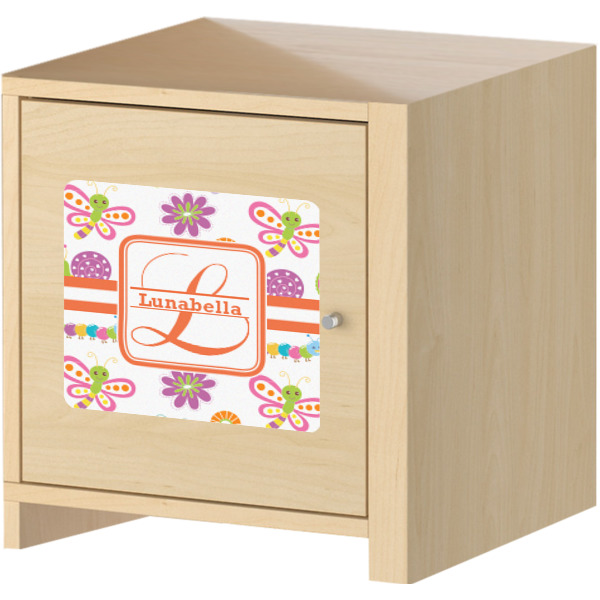 Custom Design - Square Wall Decal on Wooden Cabinet