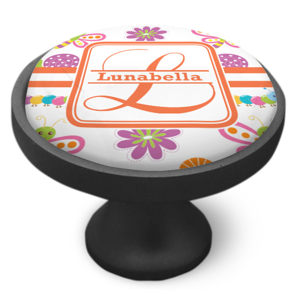 Custom Design - Cabinet Knob - Black - Side