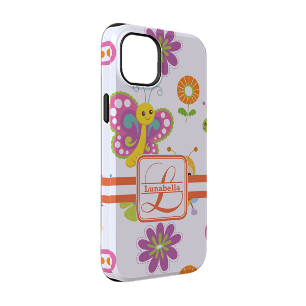 Custom Leopard Print iPhone Case - Rubber Lined - iPhone 14 Pro (Personalized)