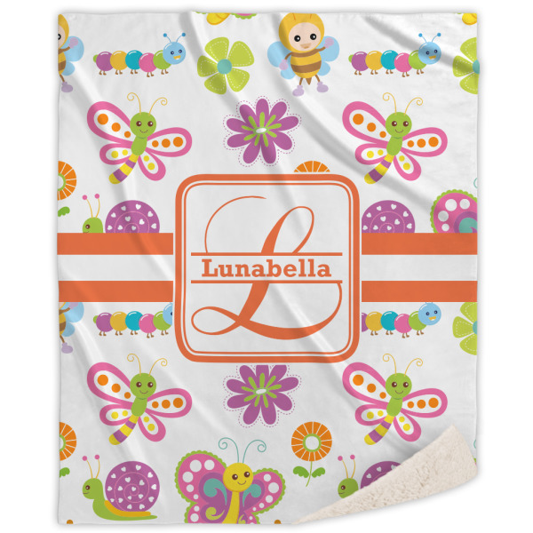 Custom Leopard Print Sherpa Throw Blanket (Personalized)