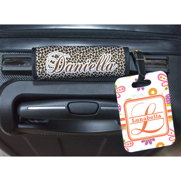Custom Design - Luggage Wrap & Plastic Rectangular Tag - In Context