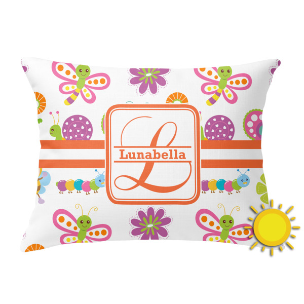 Custom Leopard Print Outdoor Throw Pillow (Rectangular) (Personalized)